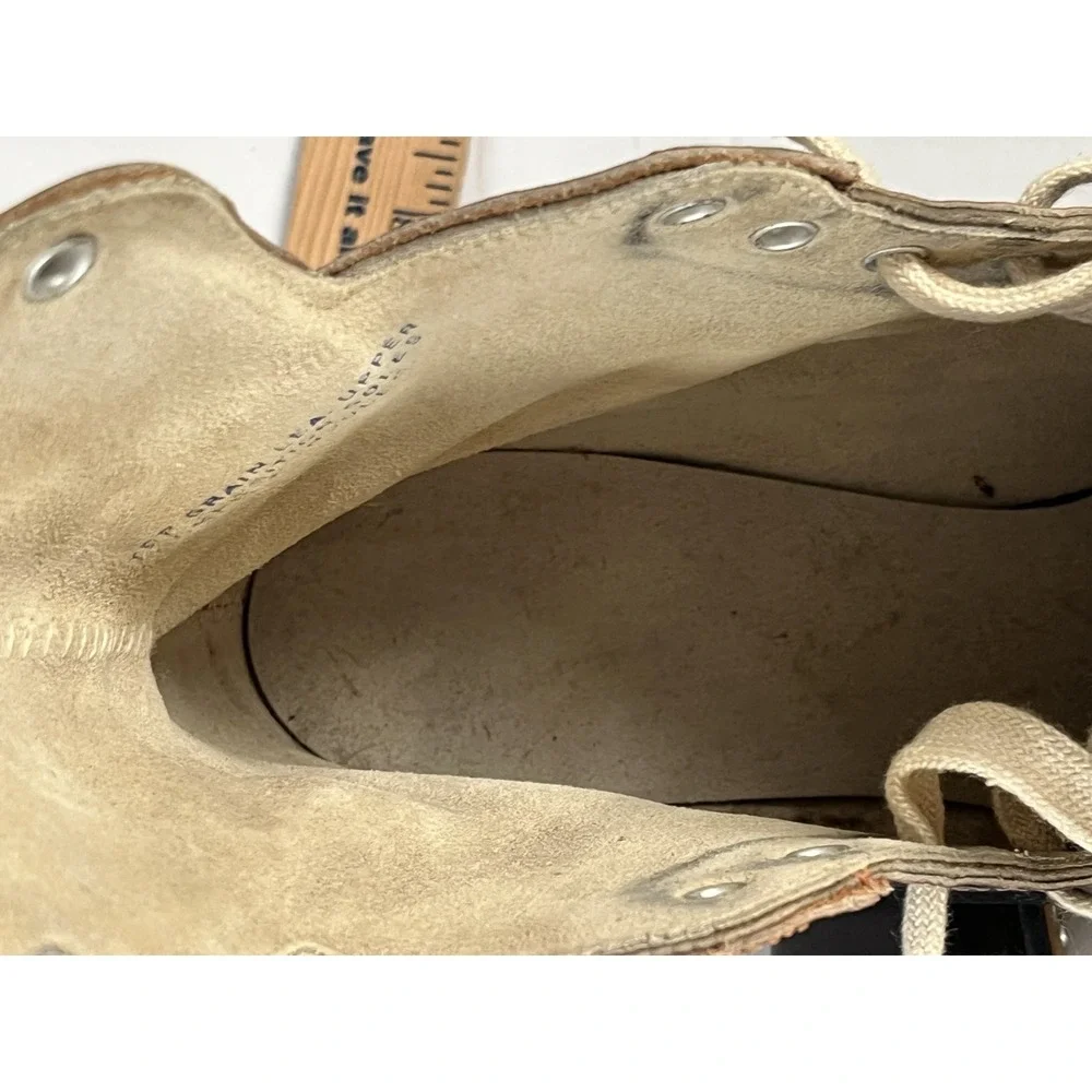 Vintage Canadian‎ Ice Skates Size 8 Brown Leather